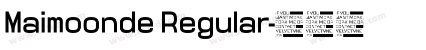 Maimoonde Regular字体转换
